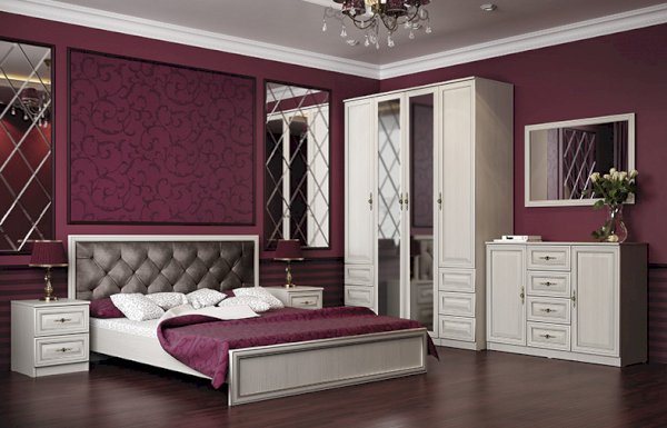 Модульная спальня Габриэлла в цвете вудлайн кремовый